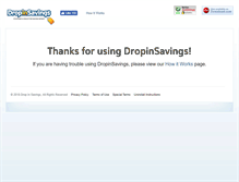 Tablet Screenshot of dropinsavings.com